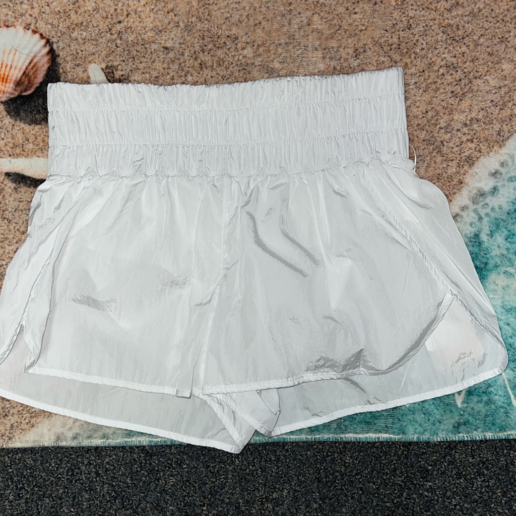 Nwt White Lightweight Performance Shorts W/ Inner Brief